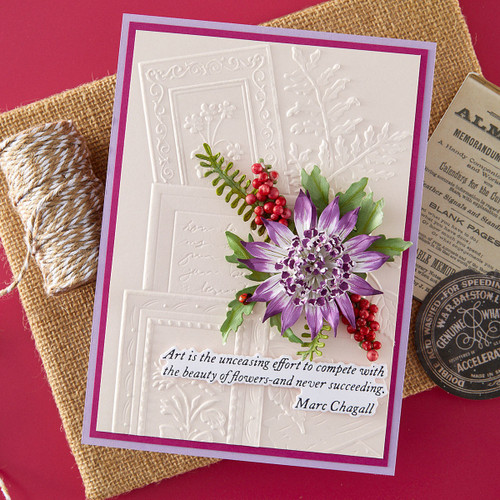 Spellbinders 3D Embossing Folder-Ode to a Poet - 5A003XFS-1HSFJ Spellbinders 3D Embossing Folder-Ode to a Poet - 5A003XFS-1HSFJ