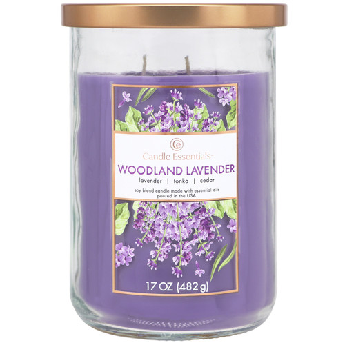 4 Pack - Candle Essentials Candle 2-Wick Soy Wax 17oz-Woodland Lavender - 5A003S0Y-1HNV5 - 644124748600