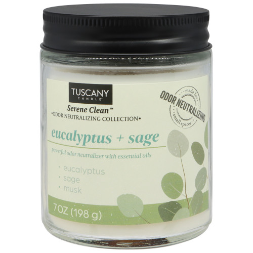 6 Pack - Tuscany Candle-Candle Single-Wick Serene Clean 7oz-Eucalyptus + Sage - 5A003S0M-1HNW7 - 644124762309