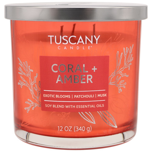 4 Pack - Tuscany Candle-Candle 3-Wick Painters Palette 12oz-Coral + Amber - 5A003S0P-1HNV2 - 644124757015