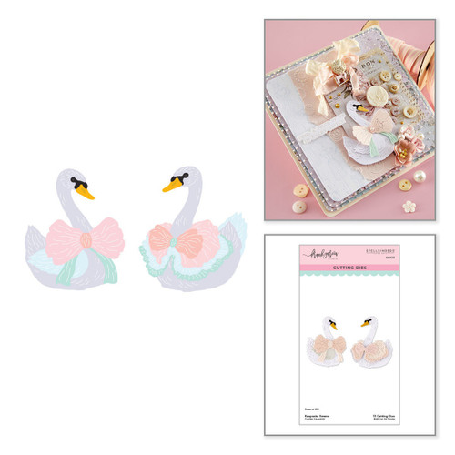 Spellbinders Etched Dies-Keepsake Swans - 5A003XGJ-1HSG7