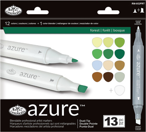 Royal & Langnickel(R) Azure Marker Set 13/Pkg-Forest Colors - RM-95-2FRT - 090672369192