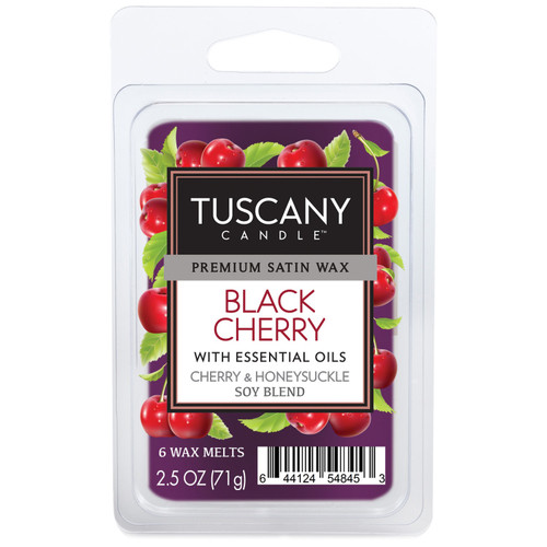 6 Pack - Tuscany Candle Premium Satin Wax 6-Cube Melt Bars 2.5oz-Black Cherry - 5A003S13-1HNW6 - 644124548453
