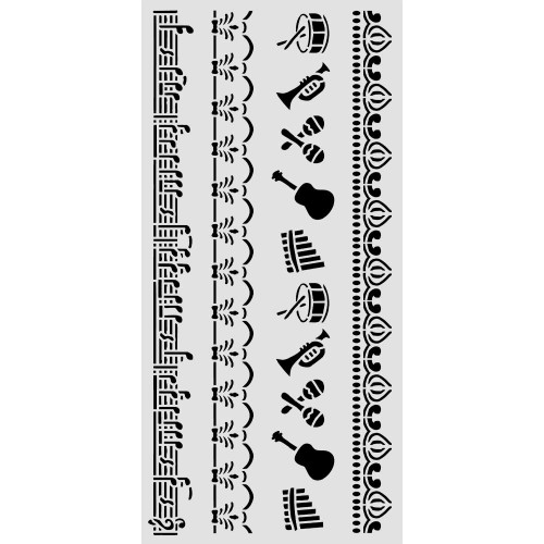 Stamperia Stencil 4.72"X9.84"-Boarders - 5A003TCL-1HQ9W