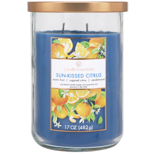 4 Pack - Candle Essentials Candle 2-Wick Soy Wax 17oz-Sun-Kissed Citrus - 5A003S0Y-1HNTD - 644124748570