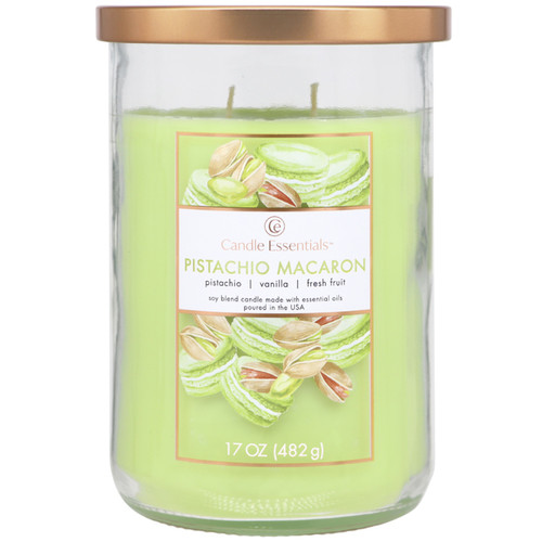 4 Pack - Candle Essentials Candle 2-Wick Soy Wax 17oz-Pistachio Macaron - 5A003S0Y-1HNSG - 644124748594