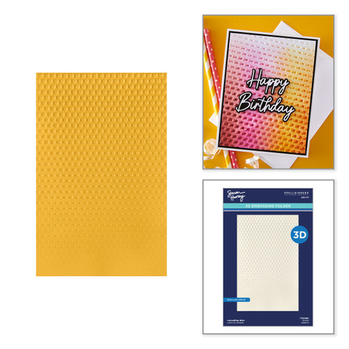 Spellbinders 3D Embossing Folder by Simon Hurley-Cascading Dots - 5A003XGC-1HSFR