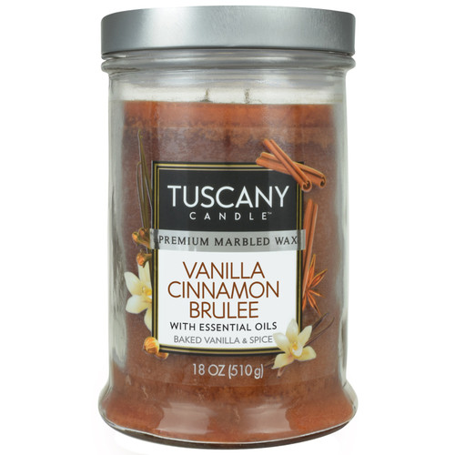 4 Pack - Tuscany Candle- Candle 2-Wick Single Pour Smooth Wax 18oz-Vanilla Cinnamon Brulee - 5A003S0X-1HNQS - 644124501250