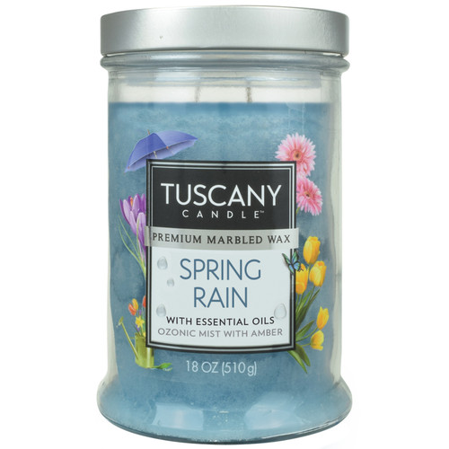 Tuscany Candle- Candle 2-Wick Single Pour Smooth Wax 18oz-Spring Rain - 5A003S0X-1HNWW - 644124595983