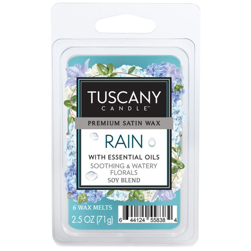 6 Pack - Tuscany Candle Premium Satin Wax 6-Cube Melt Bars 2.5oz-Rain - 5A003S13-1HNS6 - 644124558384