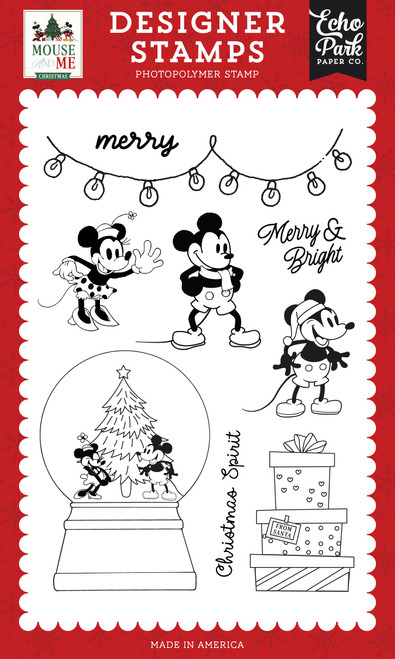 Echo Park Stamp Set-Christmas Spirit - 5A003W40-1HRNS - 810220752586