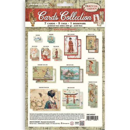 Stamperia Cards Collection-Oriental Garden - 5A003TD5-1HQ99