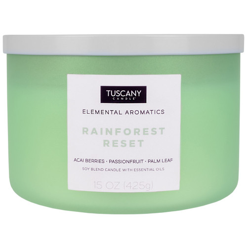 Tuscany Candle-Candle 3-Wick Elemental Aromatics Jar 15oz-Rainforest Reset - 5A003S0Z-1HNS8 - 644124727384