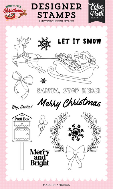 Echo Park Stamp Set-Santa Stop Here - 5A003VY5-1HRFT - 810220751046