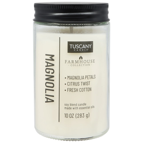 Tuscany Candle-Candle Single-Wick Farmhouse Mason Jar 10oz-Magnolia - 5A003S1H-1HNSR - 644124762163