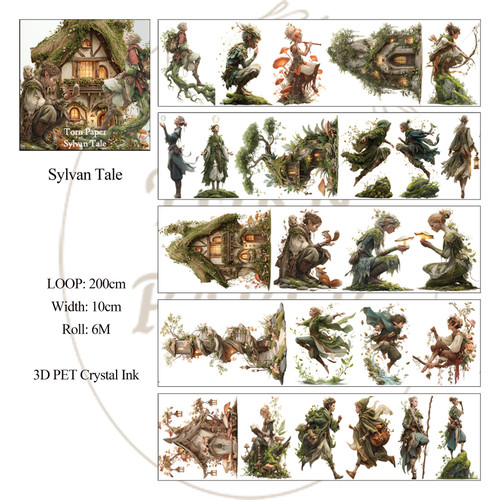 Torn Pape 3D Gloss PET Tape 6m-Sylvan Tale - 5A003XMZ-1HSNB - 8800325562571