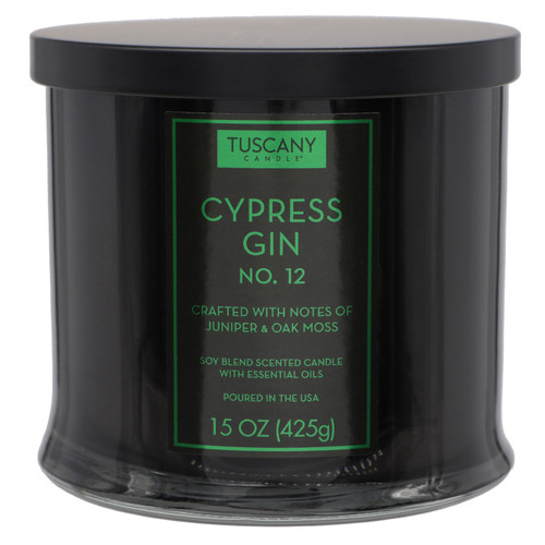 Tuscany Candle-Candle 3-Wick Homme & Heritage Black Jar 15oz-Cypress Gin - 5A003S0B-1HNVY - 644124770762
