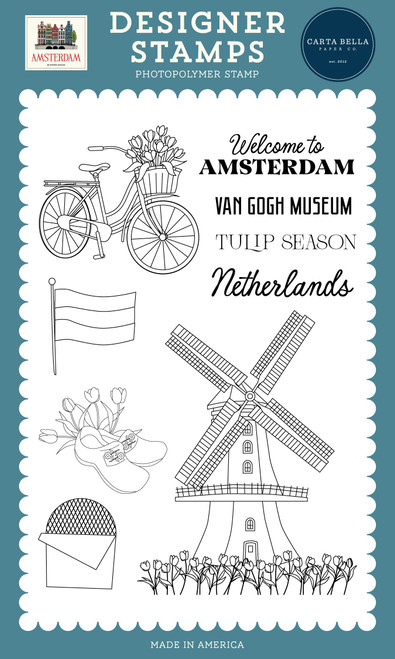 Carta Bella Stamp Set-Windmill - 5A003WB8-1HRXG - 810220755747