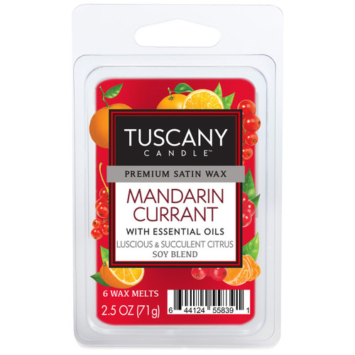 Tuscany Candle Premium Satin Wax 6-Cube Melt Bars 2.5oz-Mandarin Currant - 5A003S13-1HNYC - 644124558391