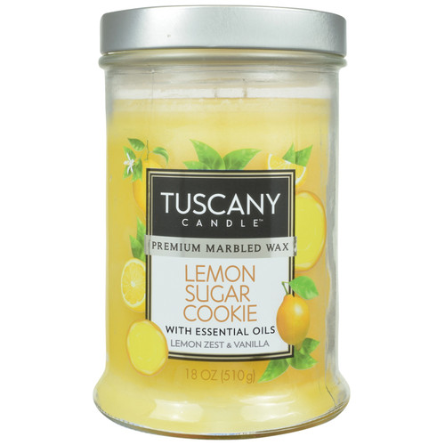 4 Pack - Tuscany Candle- Candle 2-Wick Single Pour Smooth Wax 18oz-Lemon Sugar Cookie - 5A003S0X-1HNSW - 644124558964