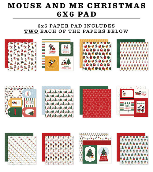 Echo Park Double Sided 6x6 Paper Pad-Mouse And Me Christmas - 5A003W3B-1HRP1