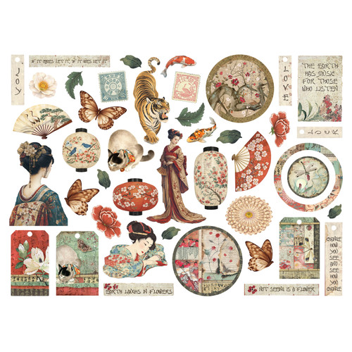 Stamperia Die cuts-Oriental Garden - 5A003TD9-1HQ9S