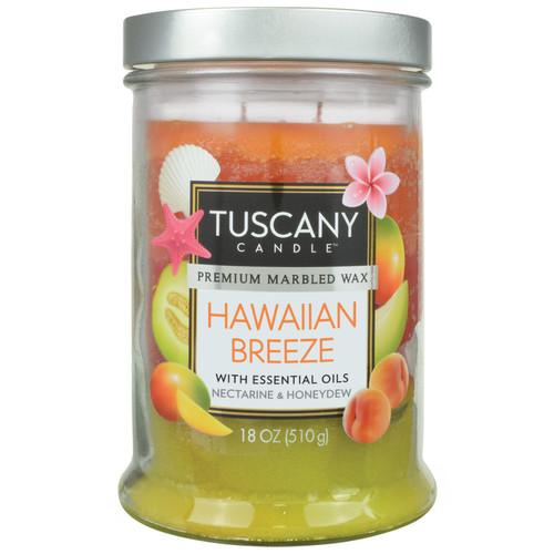 4 Pack - Tuscany Candle-Candle 2-Wick Triple Pour Mottled Wax 18oz-Hawaiian Breeze - 5A003S1C-1HNSV - 644124539086