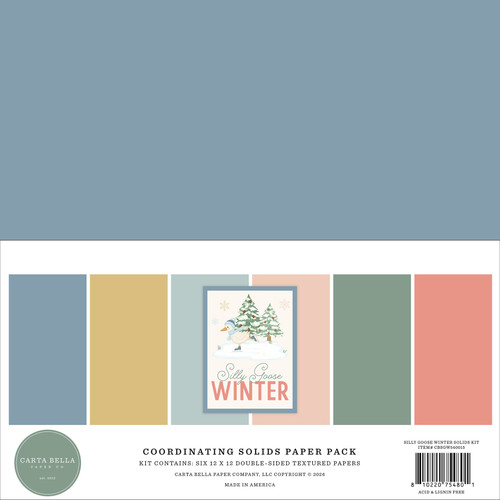 Carta Bella Solids Kit 12"X12"-Silly Goose Winter - 5A003W6M-1HRT0 - 810220754801