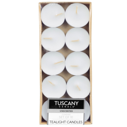 12 Pack - Tuscany Candle Unscented Candle Tea Light-White 10pk Metal Cups - 5A003S0N-1HNRN - 644124561513