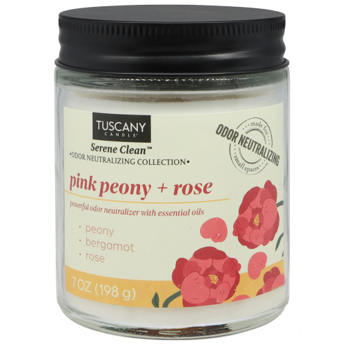 Tuscany Candle-Candle Single-Wick Serene Clean 7oz-Pink Peony + Rose - 5A003S0M-1HNWF - 644124762330