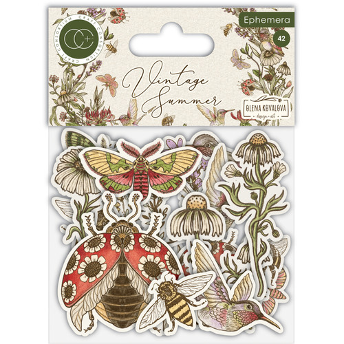 Craft Consortium Ephemera 42/Pkg-Vintage Summer - 5A003VG1-1HR99 - 5060921933707