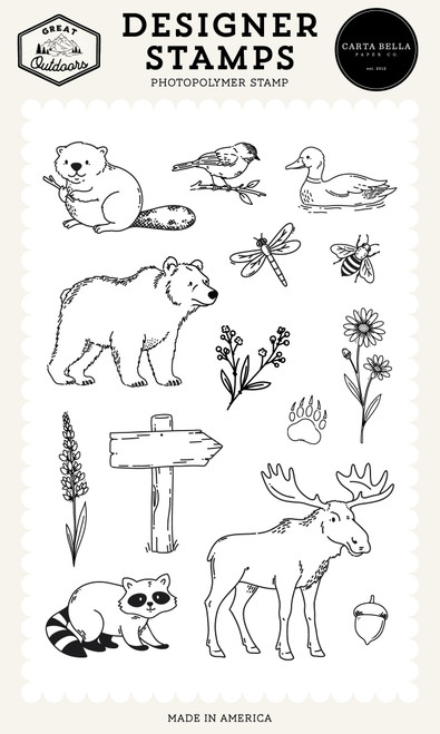 Carta Bella Stamp Set-Animal Icons Stamp Set - 5A003W9B-1HRWM - 810220755921