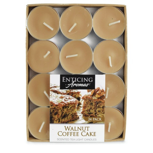 Enticing Aromas Candle Tea Light 24pk-Walnut Coffee Cake - 5A003S0V-1HNTV - 644124675623