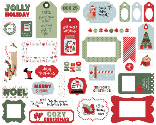 Echo Park Tags & Frames-Here Comes Santa Paw - 5A003W0K-1HRJ9