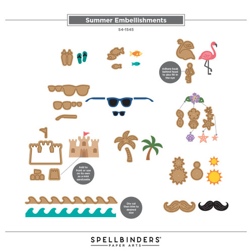 Spellbinders Etched Dies-Summer Embellishment - 5A003XG2-1HSFM Spellbinders Etched Dies-Summer Embellishment - 5A003XG2-1HSFM