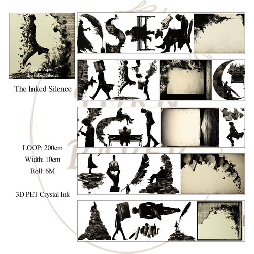 Torn Pape 3D Gloss PET Tape 6m-The Inked Silence - 5A003XPB-1HSLR - 8800325562816