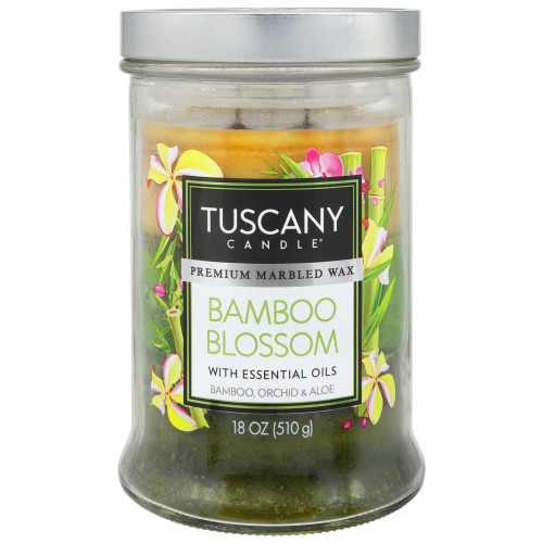4 Pack - Tuscany Candle-Candle 2-Wick Triple Pour Mottled Wax 18oz-Bamboo Blossom - 5A003S1C-1HNT8 - 644124762408