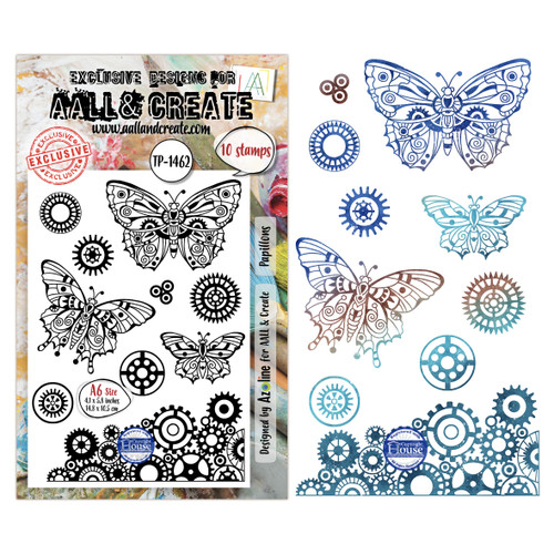 AALL And Create A6 Photopolymer Clear Stamp Set-Papillons - 5A003WFS-1HS2G - 5061097792662