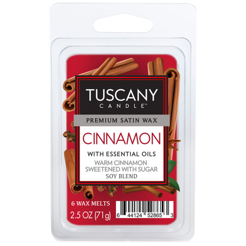 6 Pack - Tuscany Candle Premium Satin Wax 6-Cube Melt Bars 2.5oz-Cinnamon - 5A003S13-1HNT4 - 644124528653