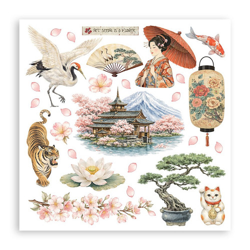 Stamperia Assortment Rub-On 6.1"x6.1" - 6/Pkg-Oriental Garden - 5A003TDX-1HQBB Stamperia Assortment Rub-On 6.1"x6.1" - 6/Pkg-Oriental Garden - 5A003TDX-1HQBB