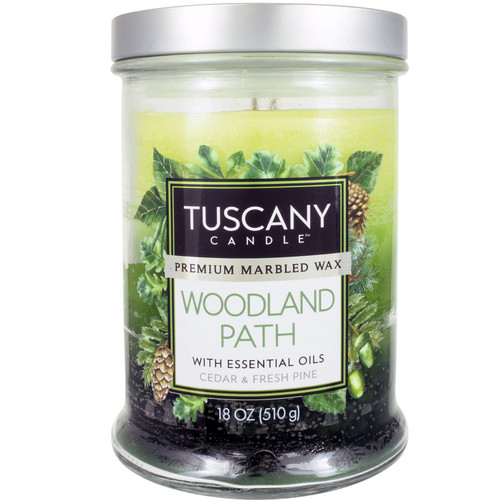 4 Pack - Tuscany Candle-Candle 2-Wick Triple Pour Mottled Wax 18oz-Woodland Path - 5A003S1C-1HNRS - 644124681822