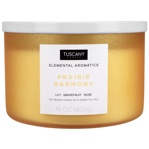 Tuscany Candle-Candle 3-Wick Elemental Aromatics Jar 15oz-Prairie Harmony - 5A003S0Z-1HNSX - 644124728077