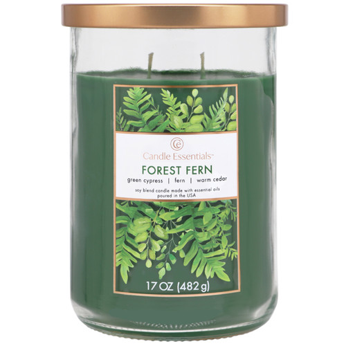 Candle Essentials Candle 2-Wick Soy Wax 17oz-Forest Fern - 5A003S0Y-1HNTN - 644124748655