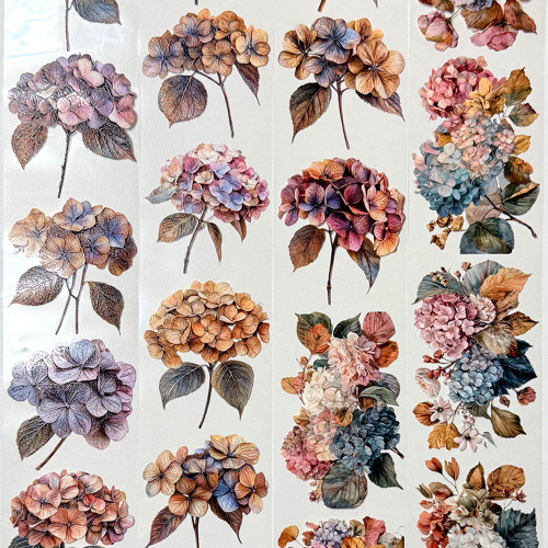 Torn Pape 3D Gloss PET Tape 6m-Faded Hydrangea - 5A003XNB-1HSN7