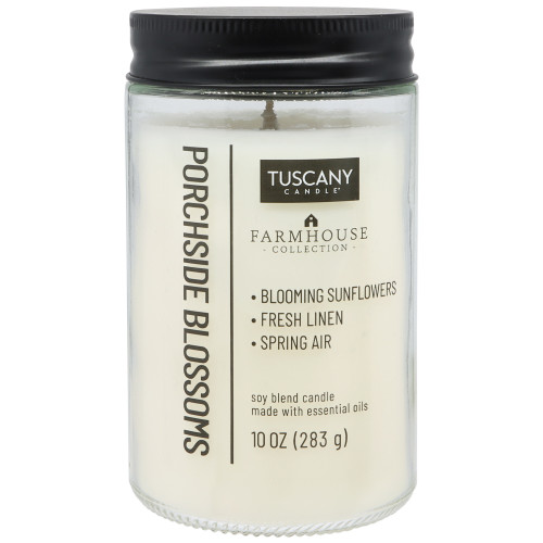 Tuscany Candle-Candle Single-Wick Farmhouse Mason Jar 10oz-Porchside Blossoms - 5A003S1H-1HNTR - 644124762217