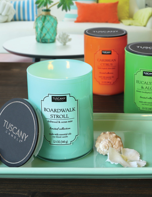 Tuscany Candle-Candle 2-Wick Color Splash Opaque Jar 12oz-Boardwalk Stroll - 5A003S0L-1HNT5 Tuscany Candle-Candle 2-Wick Color Splash Opaque Jar 12oz-Boardwalk Stroll - 5A003S0L-1HNT5