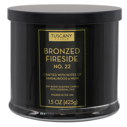 Tuscany Candle-Candle 3-Wick Homme & Heritage Black Jar 15oz-Bronzed Fireside - 5A003S0B-1HNWD - 644124728046