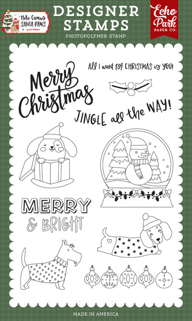 Echo Park Stamp Set-Puppy Present - 5A003W0D-1HRK9 - 810220752210