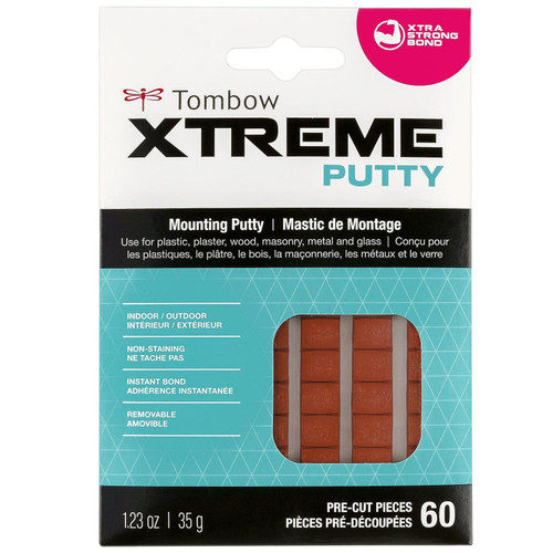 Xtreme Mounting Putty Tabs-Red .375"X.375" 60/Pkg - 62133 - 085014621335