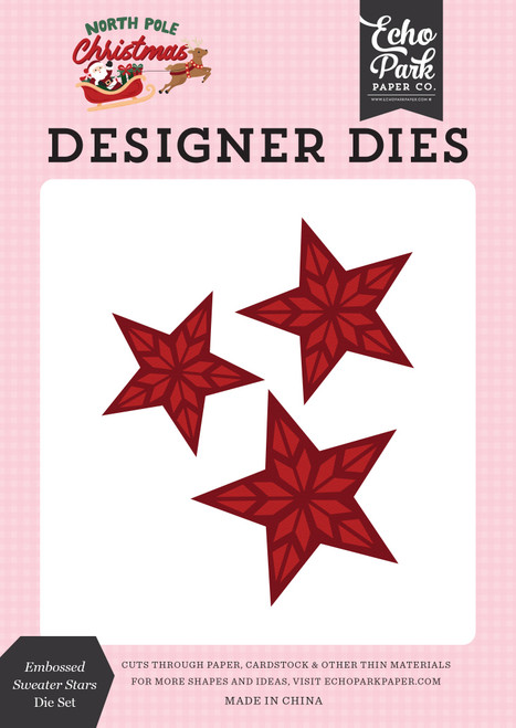 Echo Park Die Set-Embossed Sweater Stars - 5A003VYC-1HRFZ - 810220751008